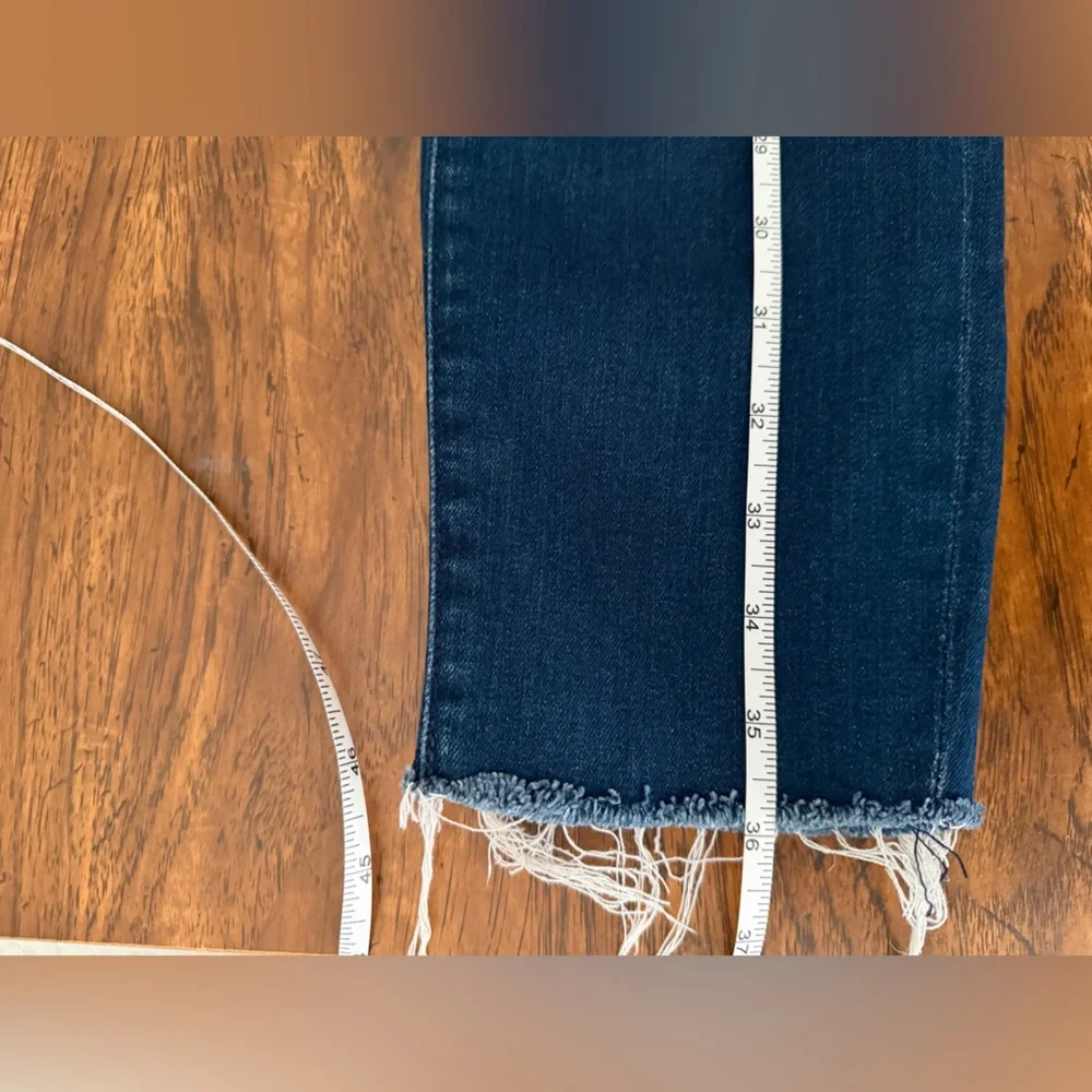 MOTHER The Looker Ankle Fray High Waisted Jeans Size 26 - Picture 9 of 10